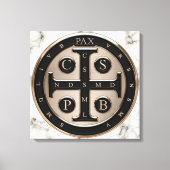 St. Benedict-Medaille Leinwanddruck (Vorderseite)