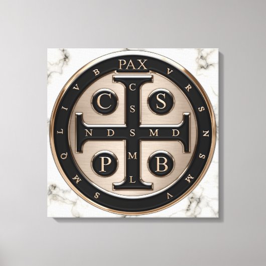 St. Benedict-Medaille Leinwanddruck (Vorderseite)