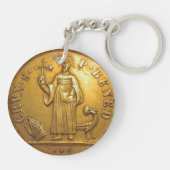 St Benedict medal Keychain Schlüsselanhänger (Rückseite)
