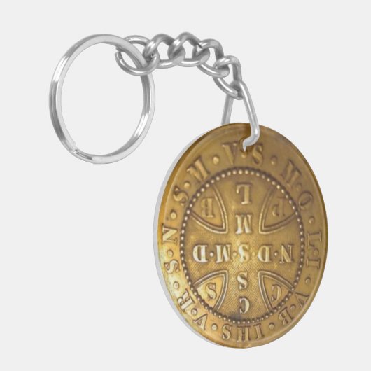 St Benedict medal Keychain Schlüsselanhänger (Vorderseite links)
