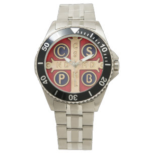 St BENEDICT PATRON SAINT WATCH Armbanduhr