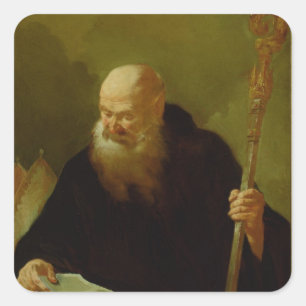 St. Benedict Quadratischer Aufkleber