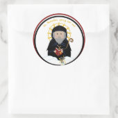 St. Benedict Runder Aufkleber (Tasche)