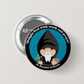 St. Benedict von Nursia Button (Vorne & Hinten)