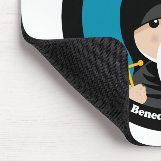 St. Benedict von Nursia Mousepad (Ecke)