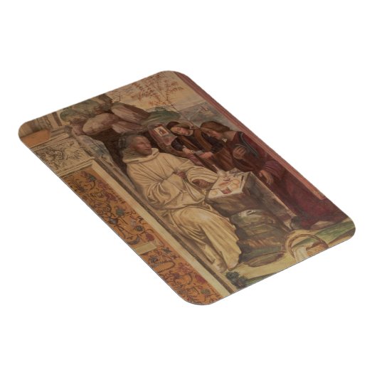 St. Benedikt gegen eine Landschaft, vom Leben oder Magnet (Rechte Seite)