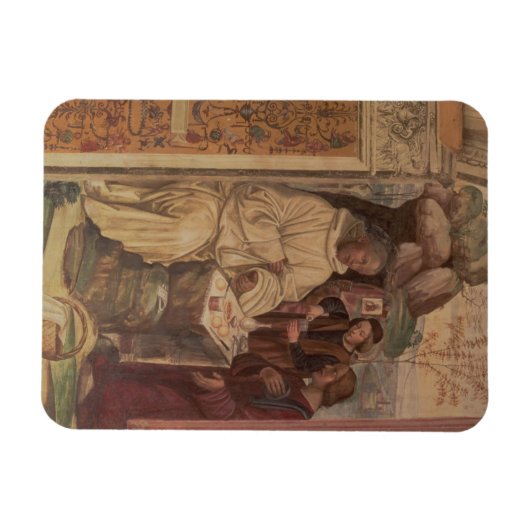 St. Benedikt gegen eine Landschaft, vom Leben oder Magnet (Horizontal)