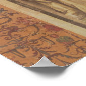 St. Benedikt gegen eine Landschaft, vom Leben oder Poster (Ecke)