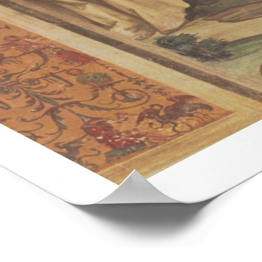 St. Benedikt gegen eine Landschaft, vom Leben oder Poster (Ecke)