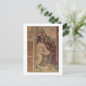 St. Benedikt gegen eine Landschaft, vom Leben oder Postkarte (Stehend Vorderseite)