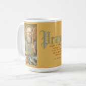 St. Benedikt (JM 07; Stil 1; Zitat zum Gebet) Kaffeetasse (Vorderseite Links)