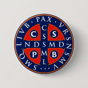 St. Benedikt Medal Design Button