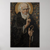 St. Benedikt Nursia Iconic Art Poster (Vorne)