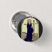 St. Benedikt von Nursia Abt. von Monte Cassino Button (Vorne & Hinten)