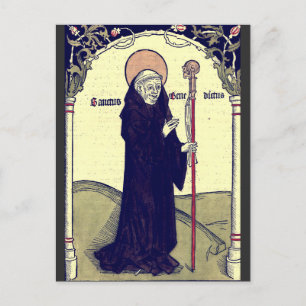 St. Benedikt von Nursia Abt. von Monte Cassino Postkarte