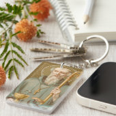 St. Benedikt von Nursia (JM 07) Rectang Acrylic Schlüsselanhänger (Vorderseite rechts)