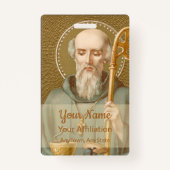 St. Benedikt von Nursia (JM 07; Stil 1) Ausweis (Rückseite)