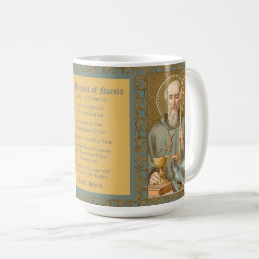St. Benedikt von Nursia (JM 07; Stil 2) Kaffeetasse (VorderseiteRechts)