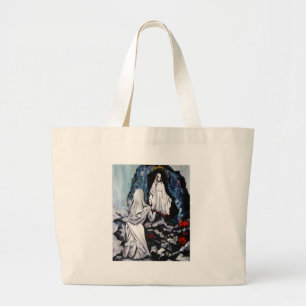 St. Bernadette an der Grotte Jumbo Stoffbeutel