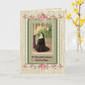 St. Bernadette Katholische Religiöse St. Nun Karte (Gelbe Blume)