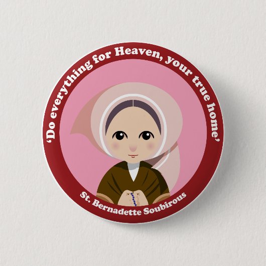 St. Bernadette Soubirous Button (Vorderseite)