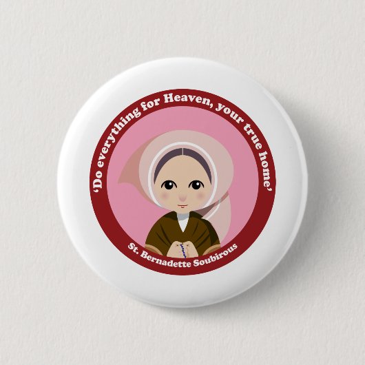 St. Bernadette Soubirous Button (Vorderseite)