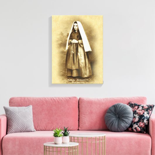 St. Bernadette Soubirous Devotional Image. Leinwanddruck (Insitu (Wohnzimmer))
