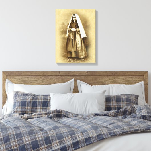 St. Bernadette Soubirous Devotional Image. Leinwanddruck (Insitu (Schlafzimmer))