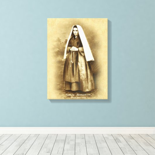St. Bernadette Soubirous Devotional Image. Leinwanddruck (Insitu (Holzboden))