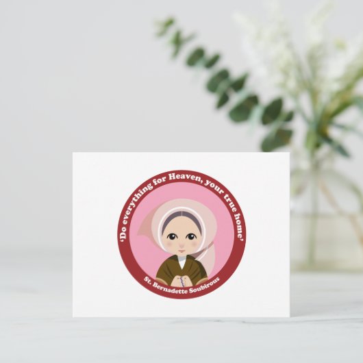 St. Bernadette Soubirous Postkarte (Stehend Vorderseite)