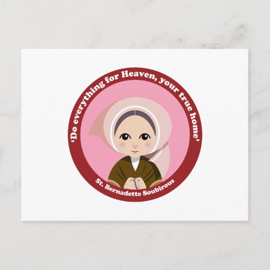 St. Bernadette Soubirous Postkarte (Vorderseite)