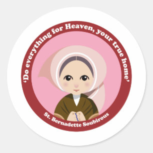 St. Bernadette Soubirous Runder Aufkleber