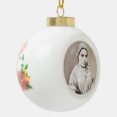St.Bernadette Weihnachtsverzierung Keramik Kugel-Ornament (Links)