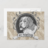 ST. BERNARD (2) POSTKARTE (Vorne/Hinten)