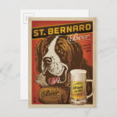 St. Bernard Beer Postkarte (Vorne/Hinten)