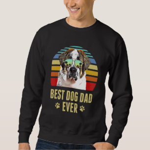 St Bernard Best Dog Vater je Retro Sunset Sweatshirt