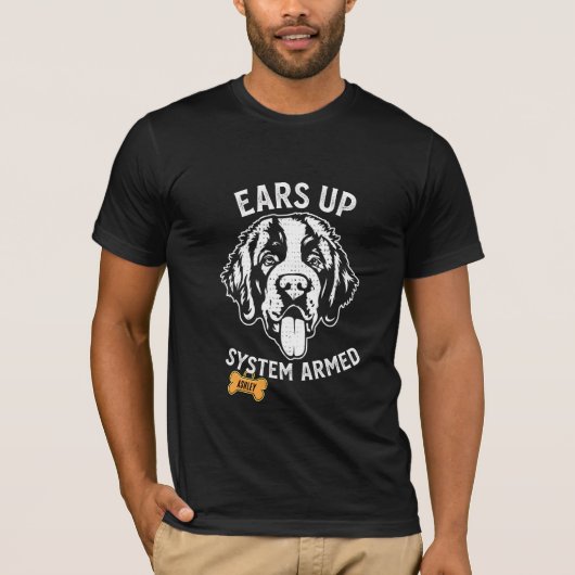 St. Bernard Big dog Bewaffnet T-Shirt (Vorderseite)
