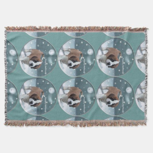 St Bernard Christmas Decke (Vorderseite)