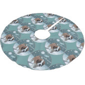 St Bernard Christmas Polyester Weihnachtsbaumdecke (Schrägansicht)