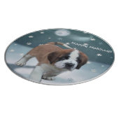 St Bernard Christmas Schneidebrett (Ecke)