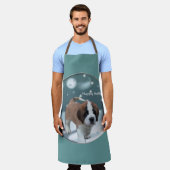 St Bernard Christmas Schürze (Getragen)