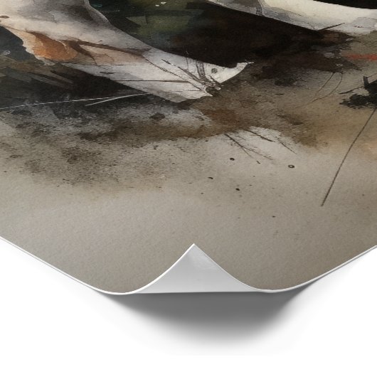 St. Bernard Dog Art Print Poster (Ecke)