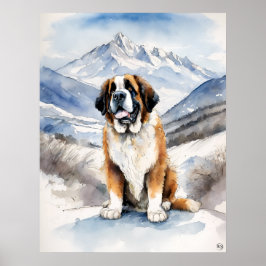 St. Bernard - Dog Art Print Poster