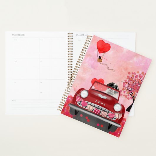 St. Bernard Dog Car mit Herzvalentiner Planer (Anzeige)
