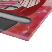 St. Bernard Dog Car mit Herzvalentiner Schneidebrett (Ecke)