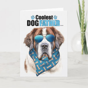 St. Bernard Dog Coolster Vater Vatertag Feiertagskarte