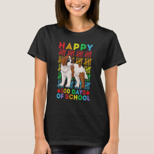 St. Bernard Dog Doacher Student glücklich 100 Tage T-Shirt