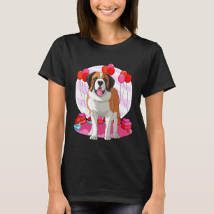 St Bernard Dog Herzlich Willkommen im Valentinstag T-Shirt