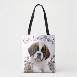 St. Bernard Dog Mama Floral Tasche