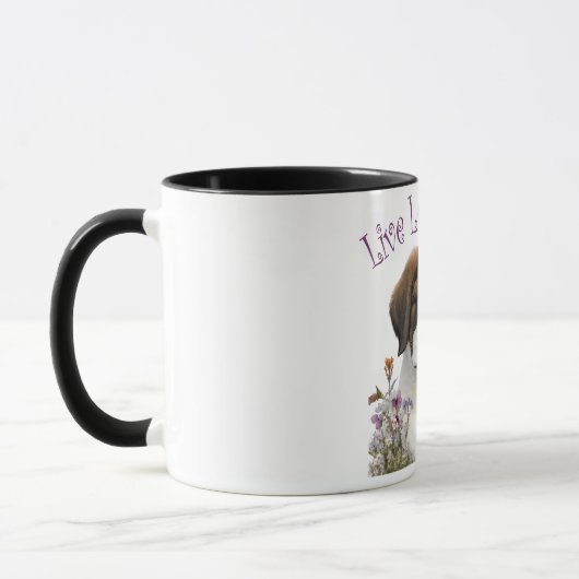 St. Bernard Dog Mama Floral Tasse (Links)